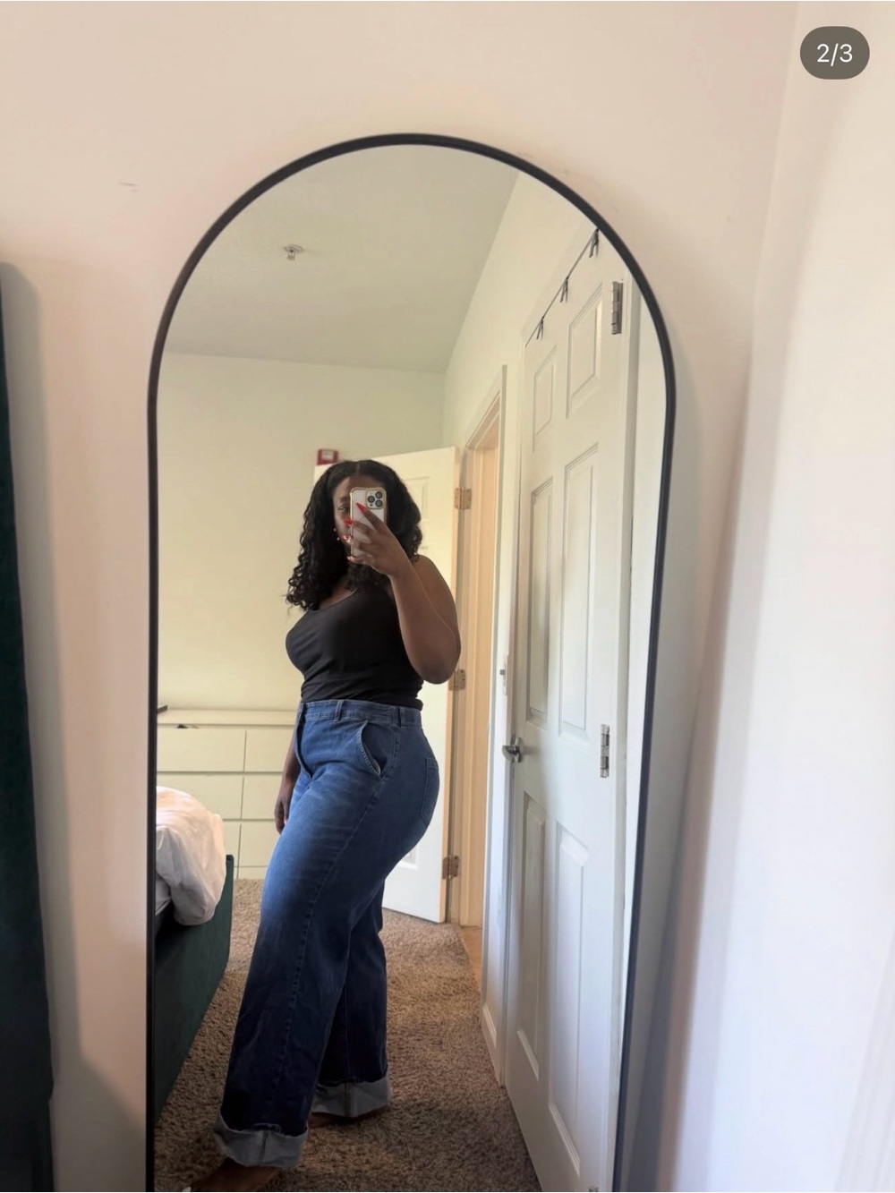 Universal Standard Dark Blue Wide Leg Jeans - Picture 2 of 2